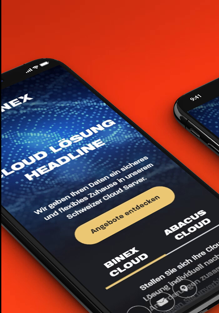Die Website auf dem Telefon