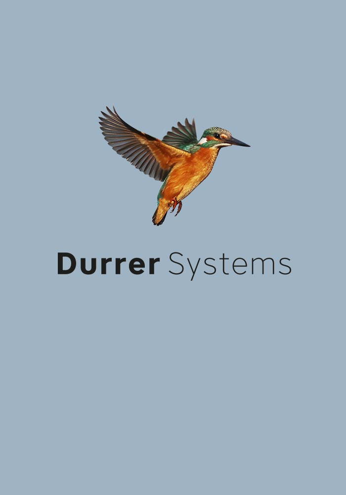 Bildmarke Durrer Systems mit Eisvogel
