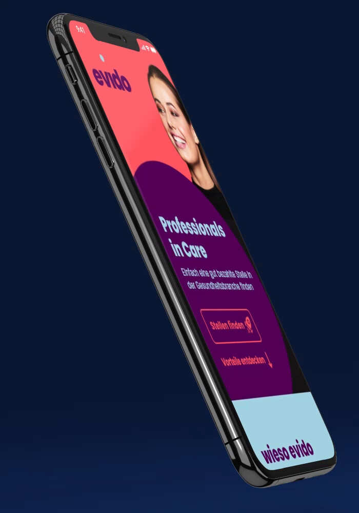 Die Website auf dem Telefon