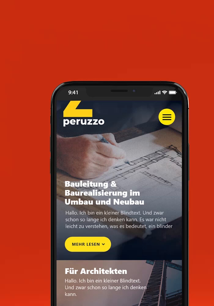 Die Website auf dem Telefon