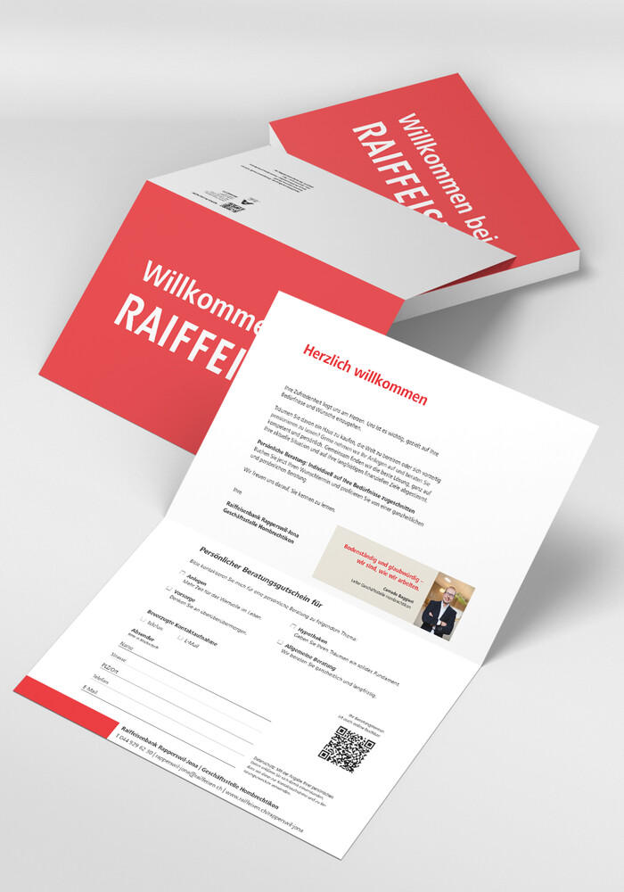 Nachfasskarte «Willkommen bei Raiffeisen»