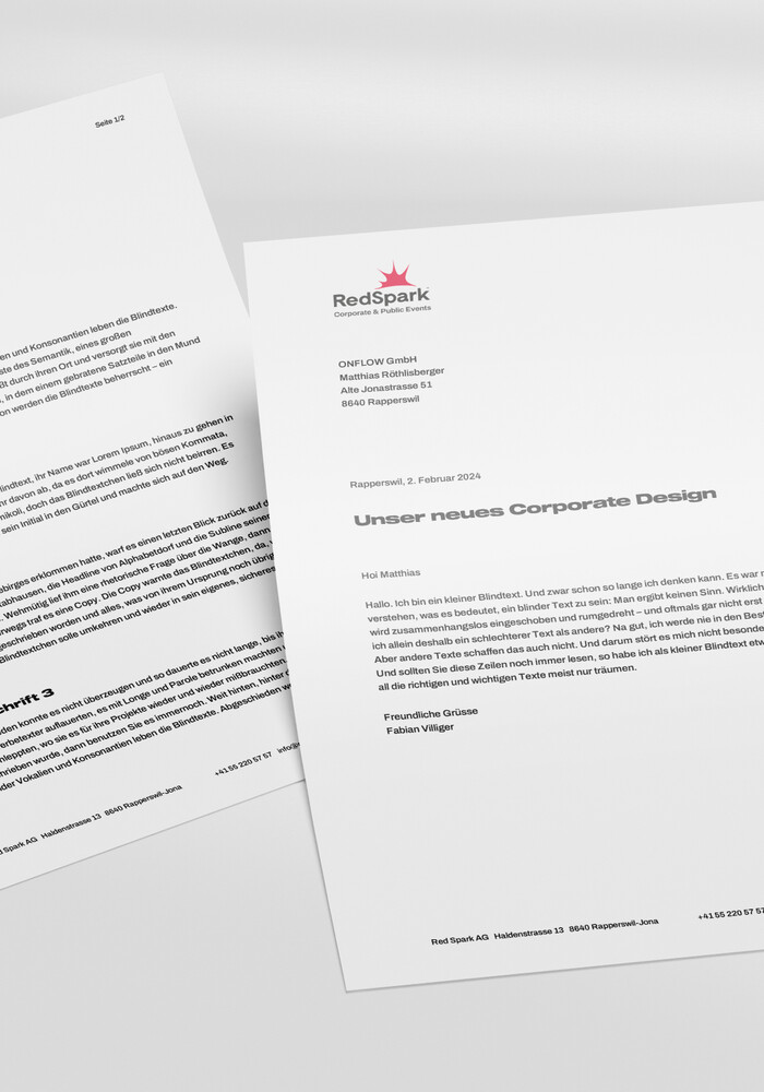 Briefpapier zum neuen Corporate Design