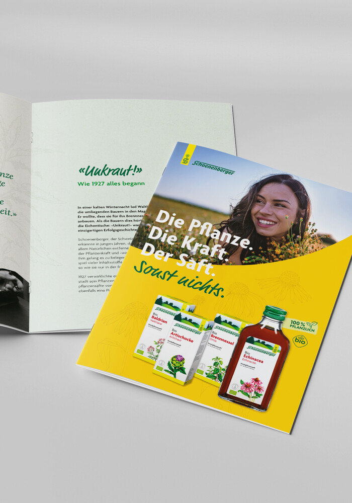 Broschüre «Die Pflanze. Die Kraft. Der Saft.»