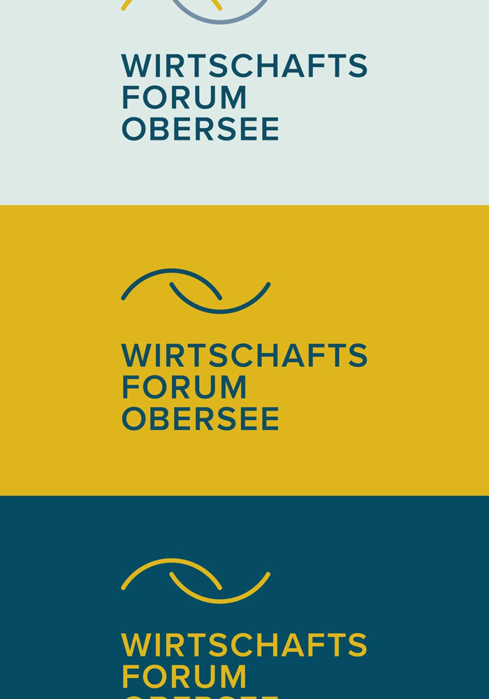 Das Logo Wirtschaftsforum Obersee auf drei Gründen